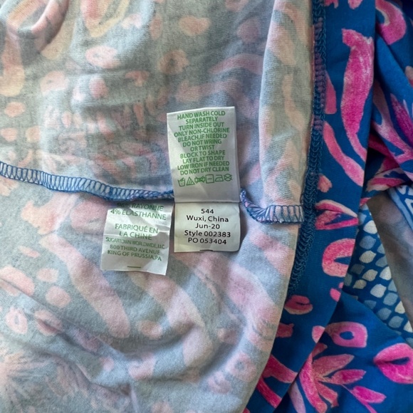 Lilly Pulitzer Ophelia Swing Dress in Pundy Blue La Zebra Pink Size M - Picture 11 of 11